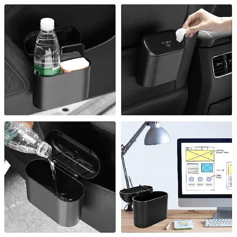 Leak-Proof Car Trash Can - Compact, Durable Mini Car Accessory