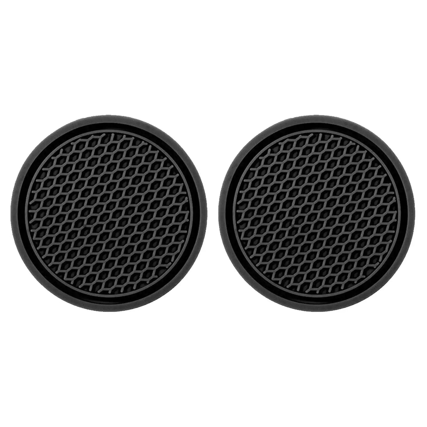 2pcs Non-Slip Car Cup Pads - Diamond Rhinestone Rubber Coasters for Bottle Holders-washable