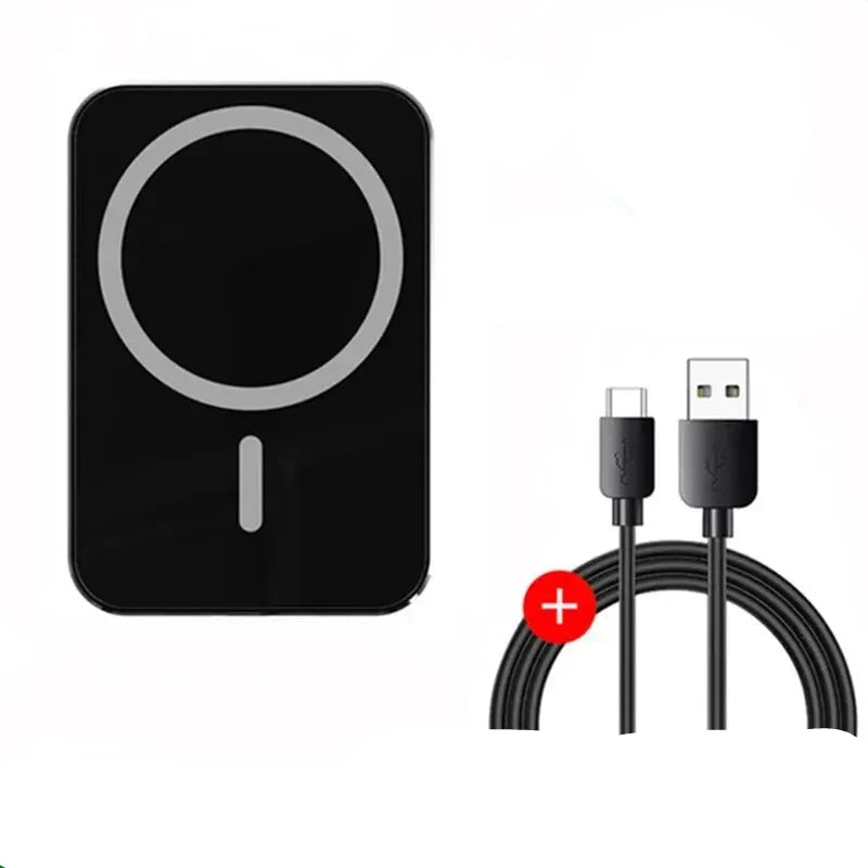 Magnetic Car Wireless Charger - Portable for MagSafe iPhones, Fast Charging, Air Vent Holder